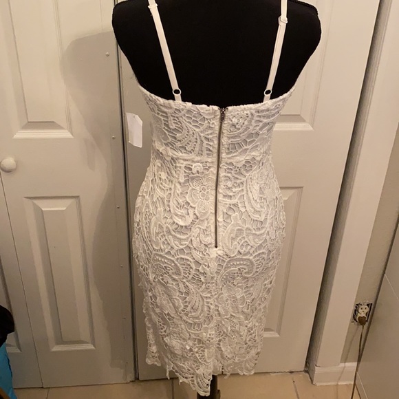 Charlotte Russe | mid dress | lace | white | xsmall - Picture 7 of 7